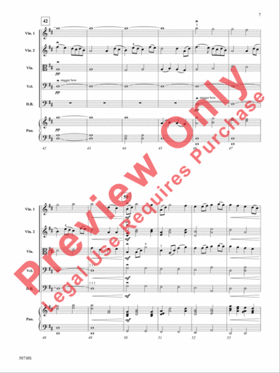 Fantasy on Aloha 'Oe String Orchestra scores gallery preview page 8