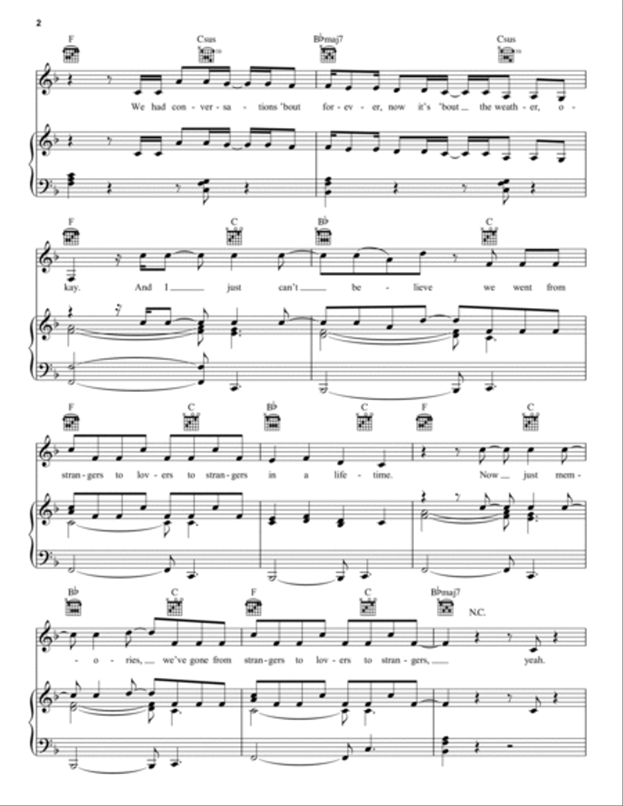 Small Talk Piano, Vocal, Guitar scores gallery preview page 2