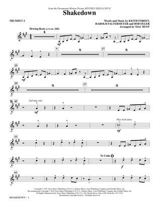 Book cover for Shakedown (arr. Mac Huff) - Bb Trumpet 2