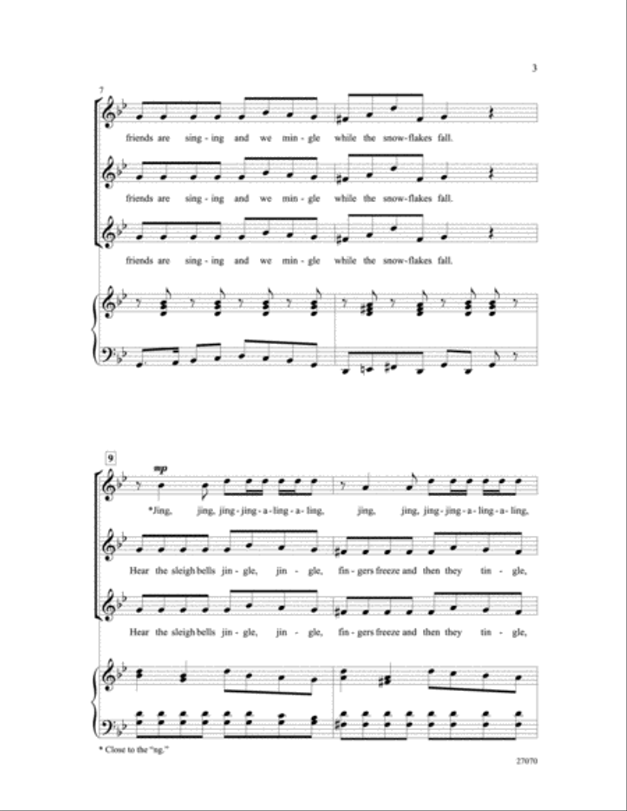 Sleigh Bells Women's Choir scores gallery preview page 3