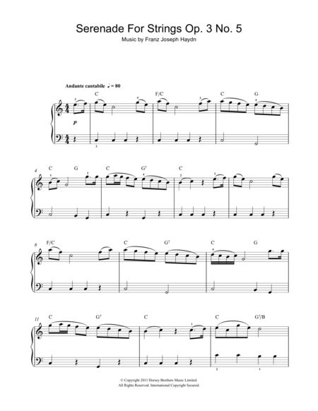 Serenade For Strings Op. 3 No. 5