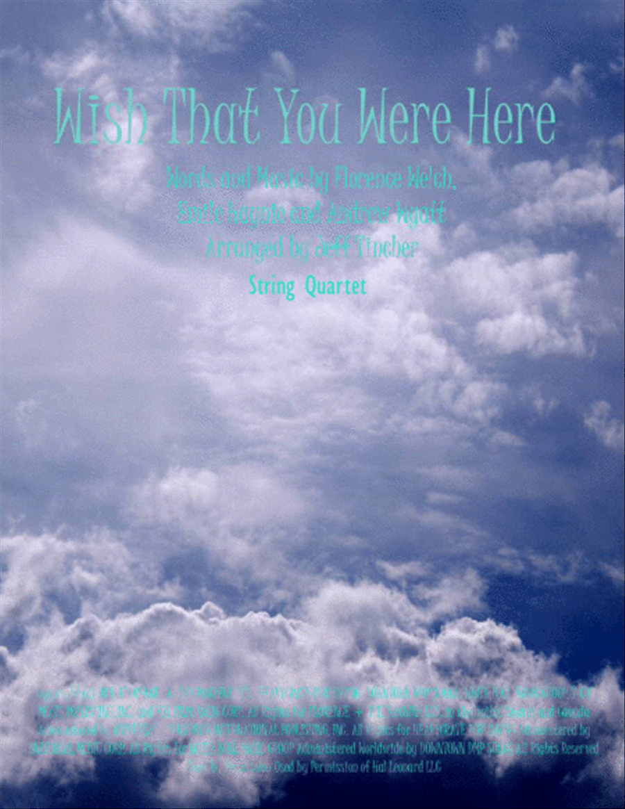 Wish That You Were Here from MISS PEREGRINE'S HOME FOR PECULIAR CHILDREN String Quartet scores gallery preview page 1