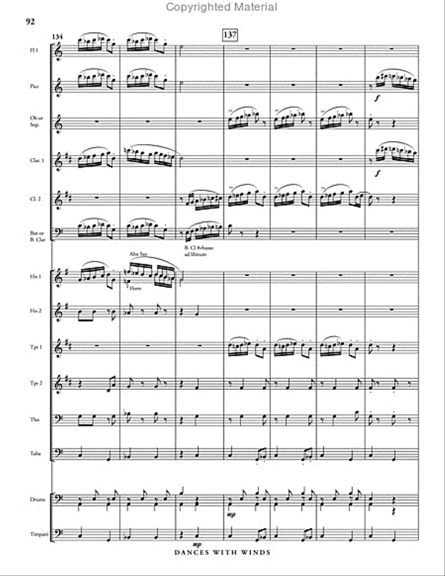 Dances with Winds Dances with Winds Concert Band scores gallery preview page 98