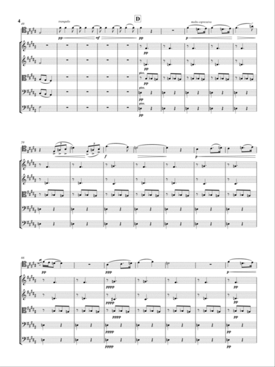 Tchaikovsky: Andante Cantabile for Cello Solo and String Orchestra, Op. posth. String Orchestra scores gallery preview page 5