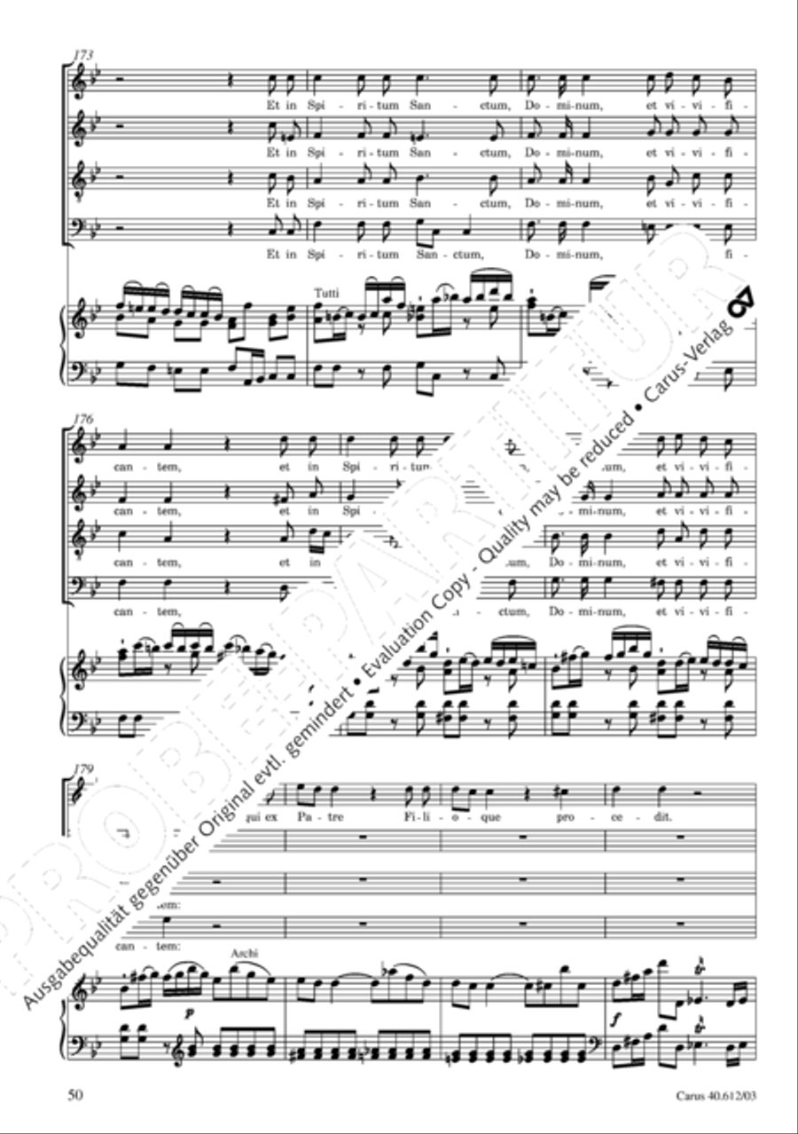 Harmoniemesse in B 4-Part scores gallery preview page 51