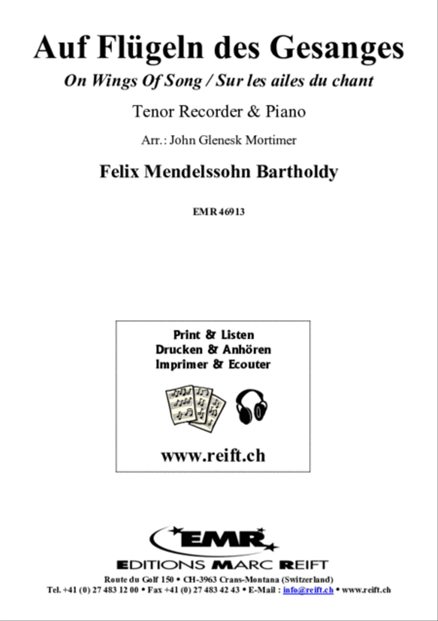 Auf Flugeln des Gesanges Auf Flugeln des Gesanges Tenor Recorder scores gallery preview page 2