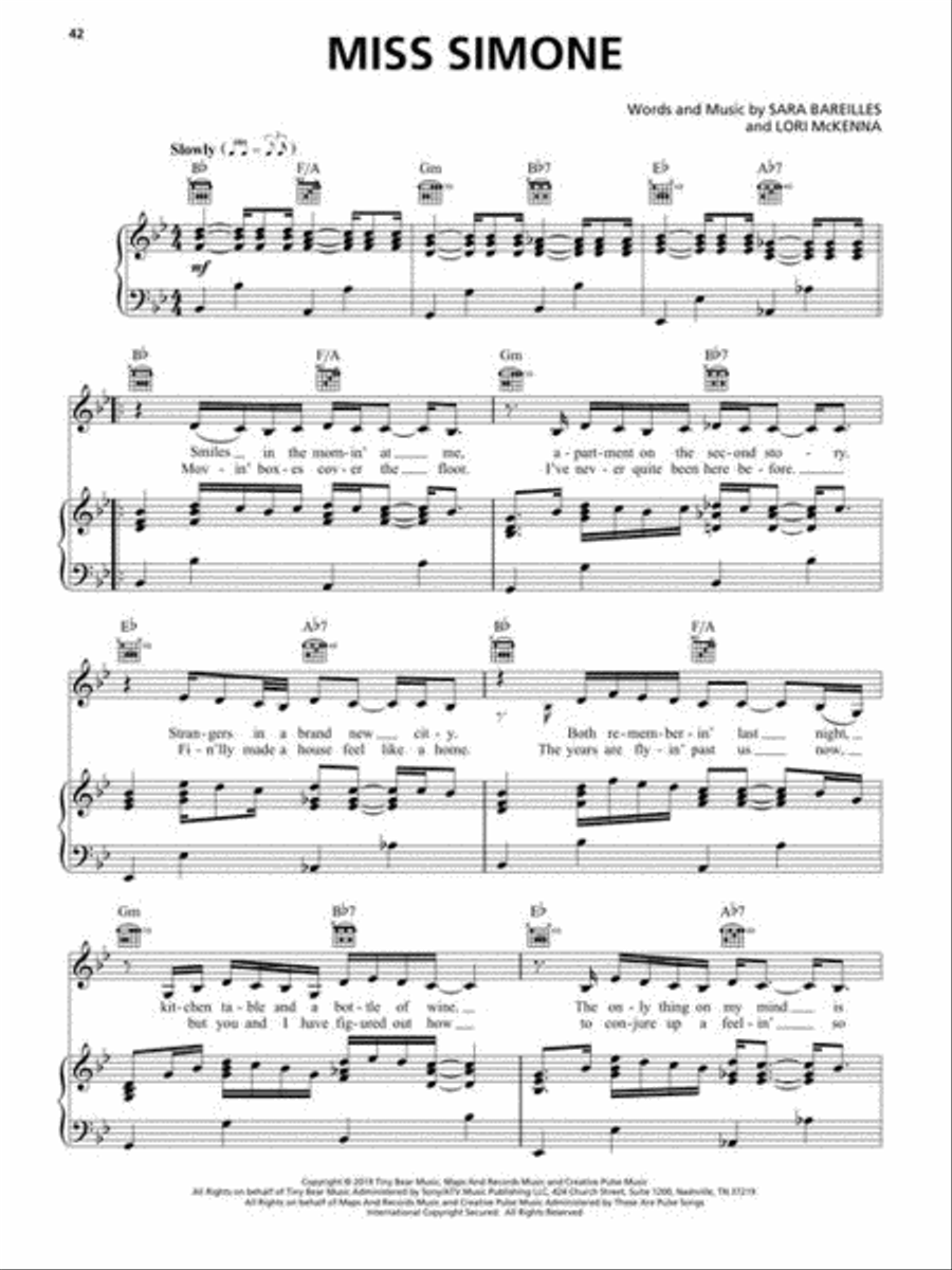 Sara Bareilles – Amidst the Chaos Piano, Vocal, Guitar scores gallery preview page 6
