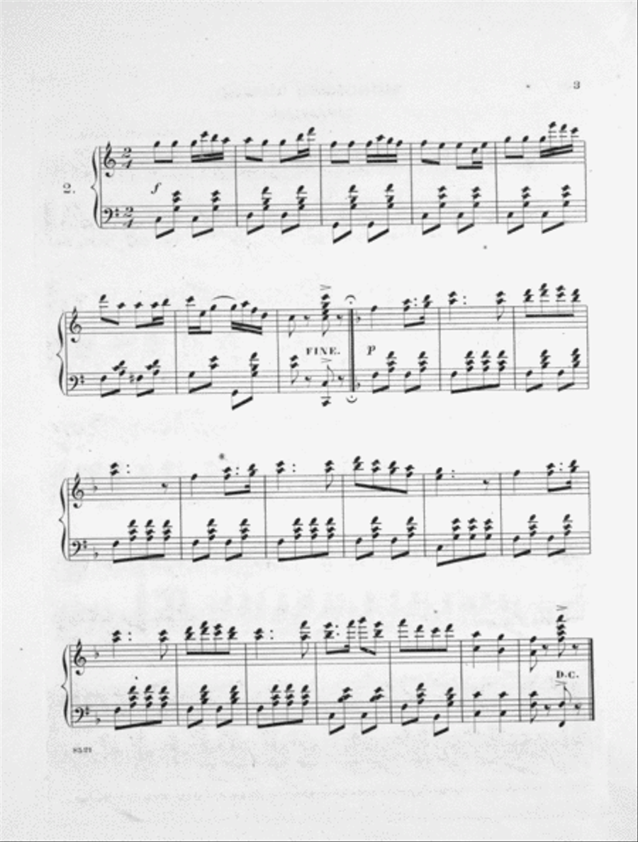 The Immensely Popular Mulligan Guard. Quadrille Piano Solo scores gallery preview page 3