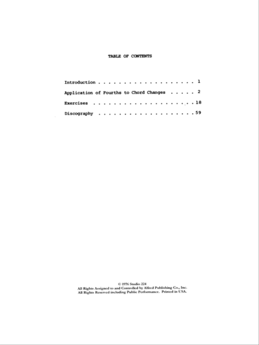 Technique Development in Fourths for Jazz Improvisation Collection / Songbook scores gallery preview page 2