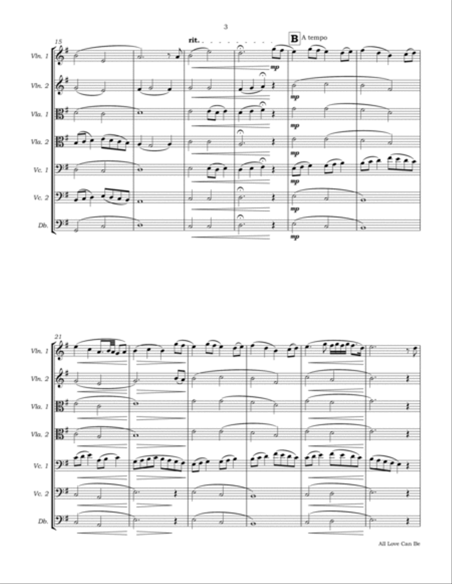 All Love Can Be String Orchestra scores gallery preview page 6