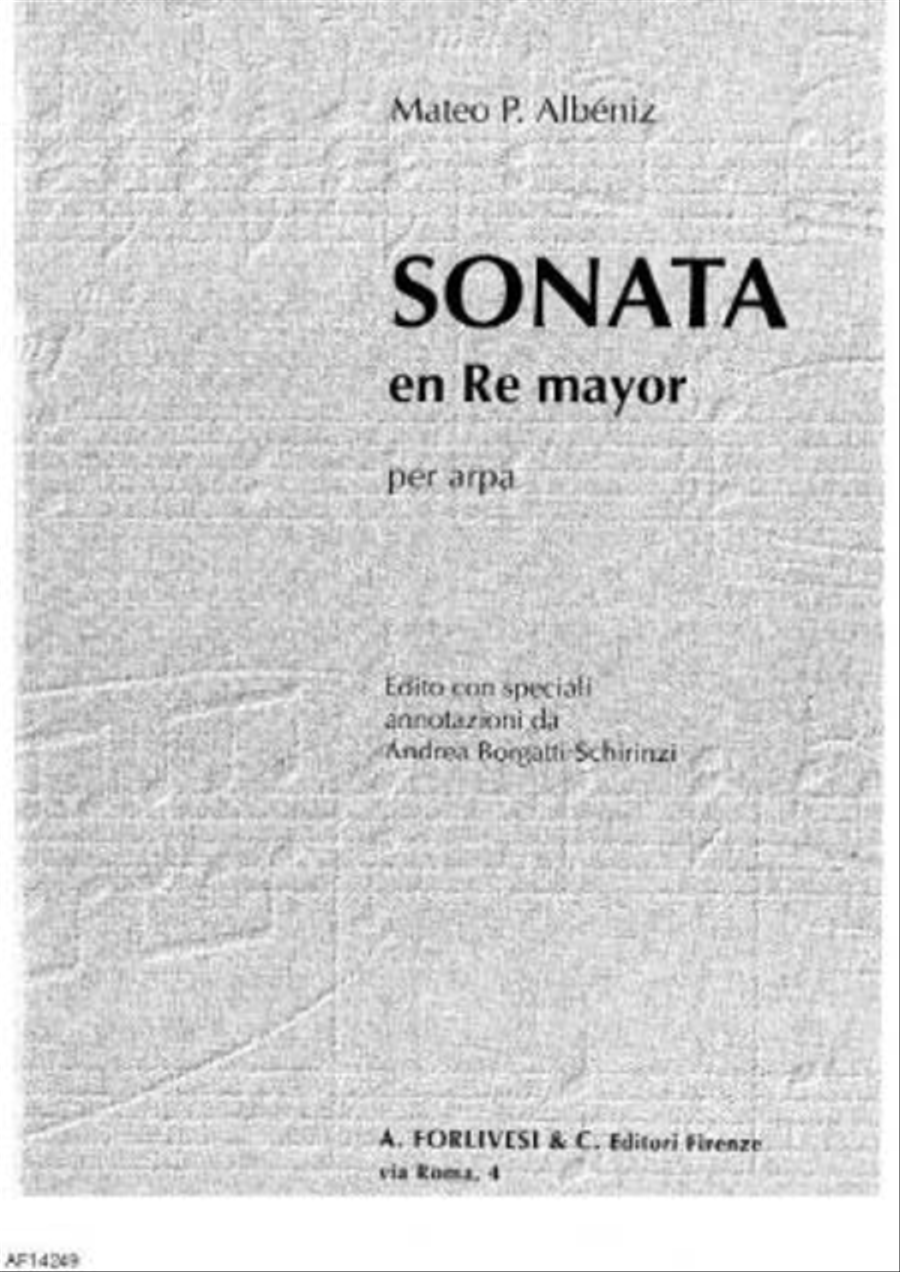 Sonata en re mayor Harp scores gallery preview page 1