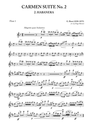 Habanera from "Carmen Suite No. 2" for Flute Quartet