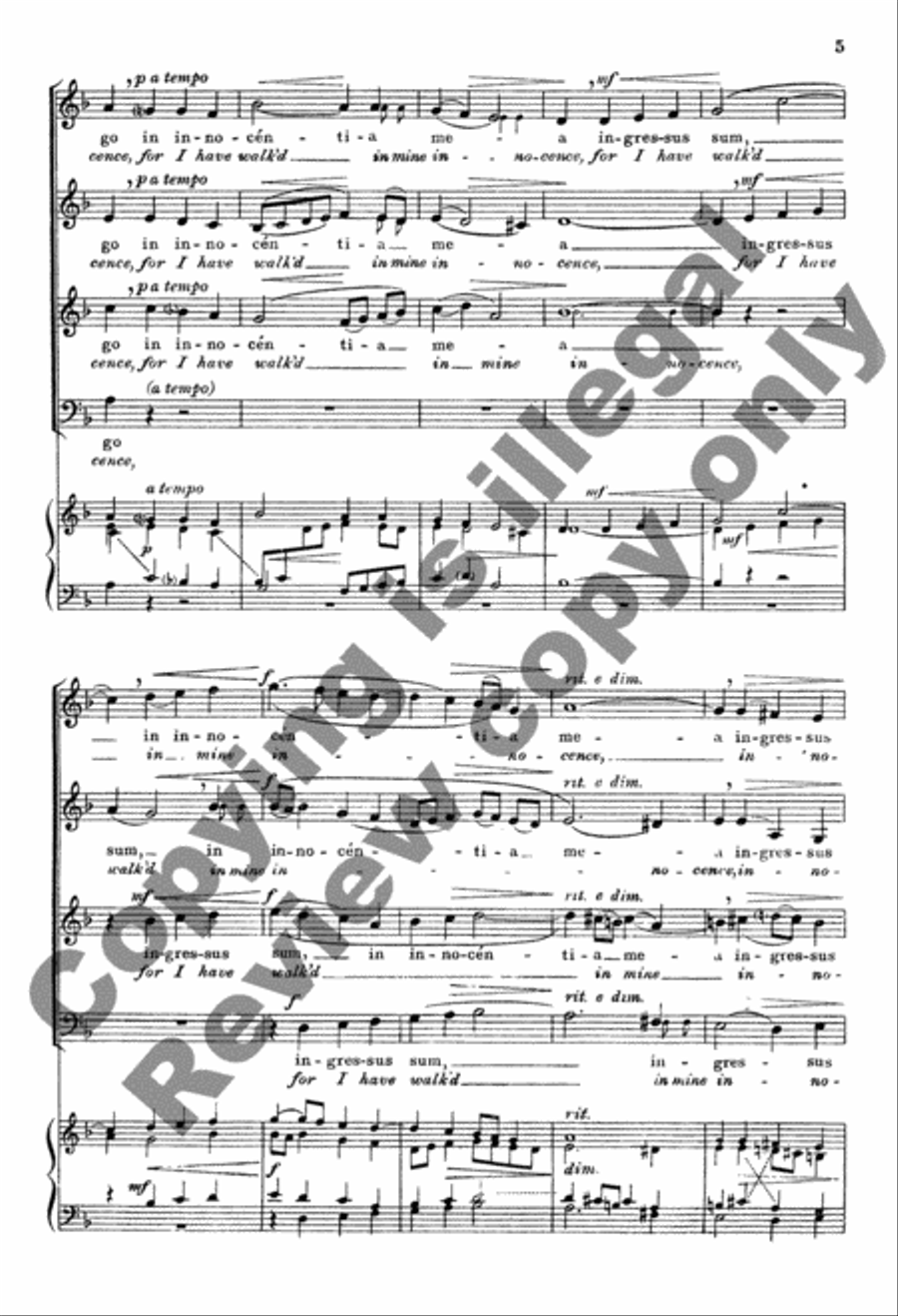 Judica me Domine (Judge Me, O God) 4-Part scores gallery preview page 4