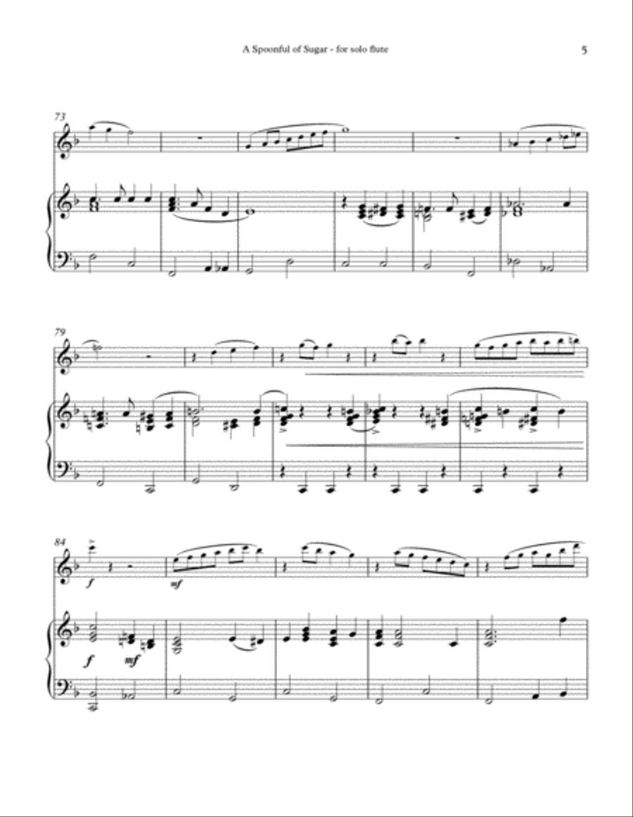 A Spoonful Of Sugar Flute Solo scores gallery preview page 6