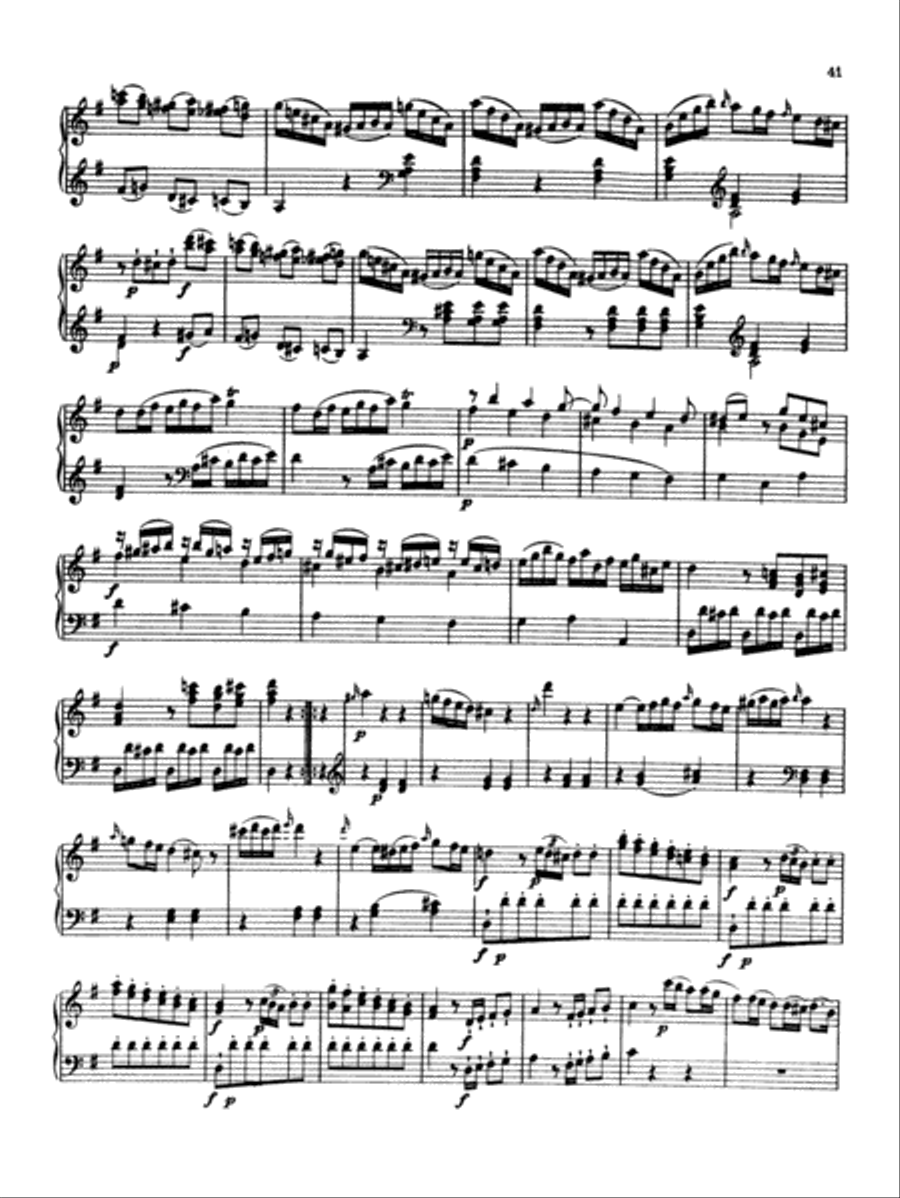 Mozart: Piano Sonata No. 5 in G Major Piano Solo scores gallery preview page 2