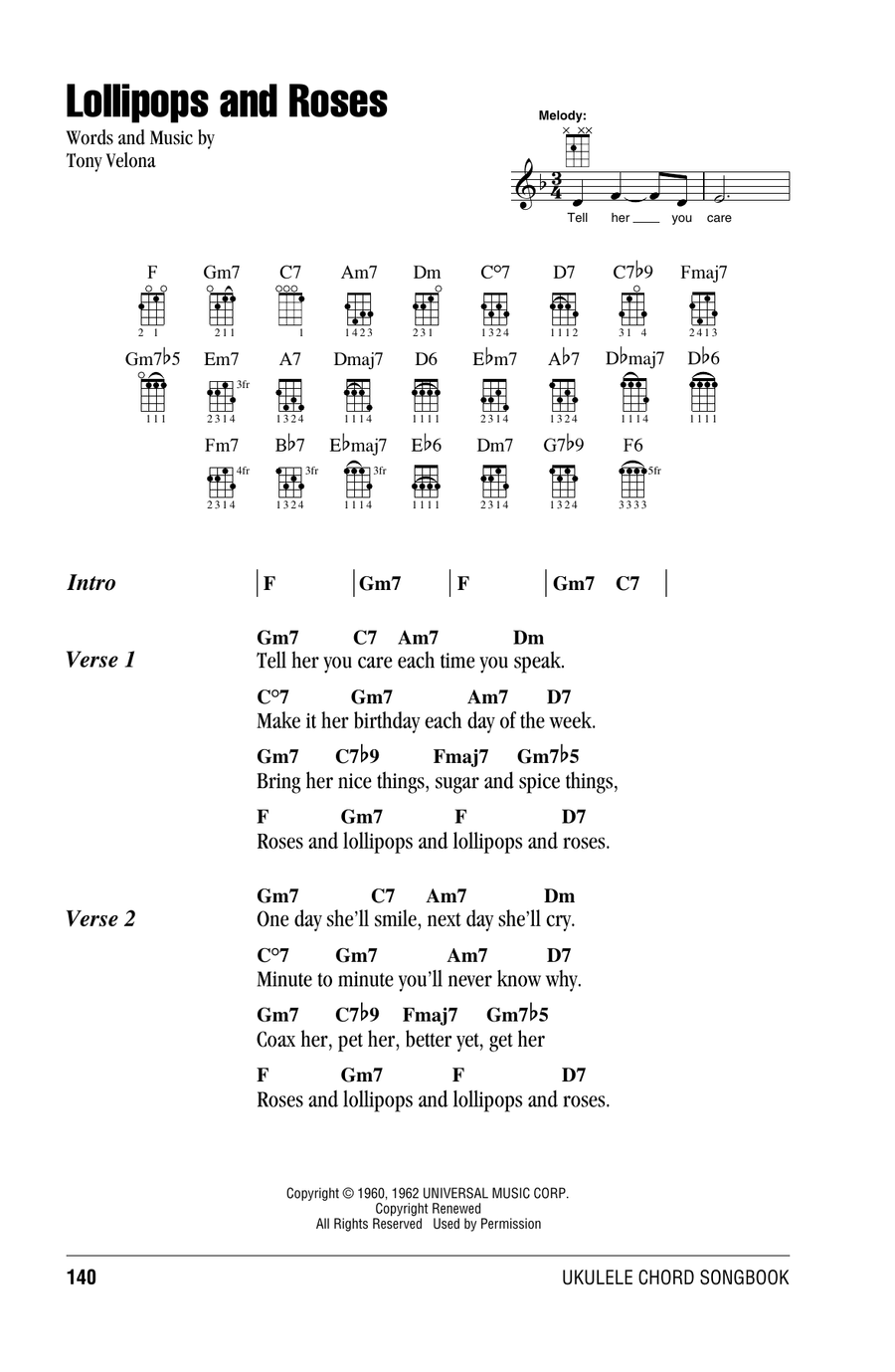 Lollipops And Roses Lollipops And Roses Ukulele scores gallery preview page 1