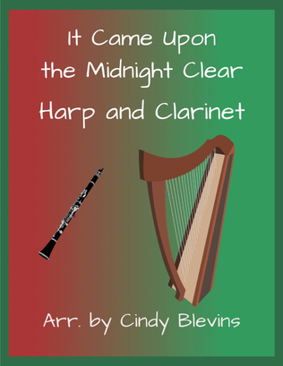 Book cover for It Came Upon the Midnight Clear, for Harp and Clarinet