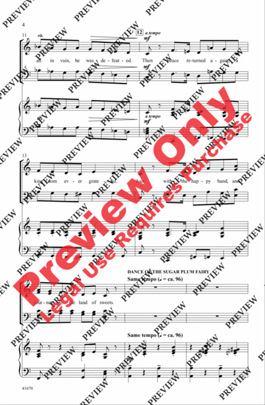 The Nutcracker . . . In About Three Minutes 4-Part scores gallery preview page 4