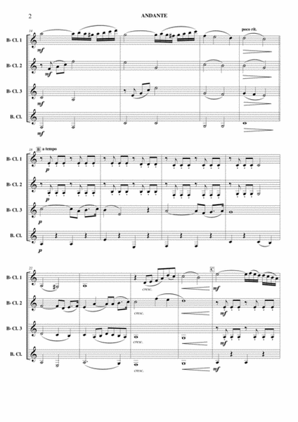 Andante - Clarinet Quartet image number null