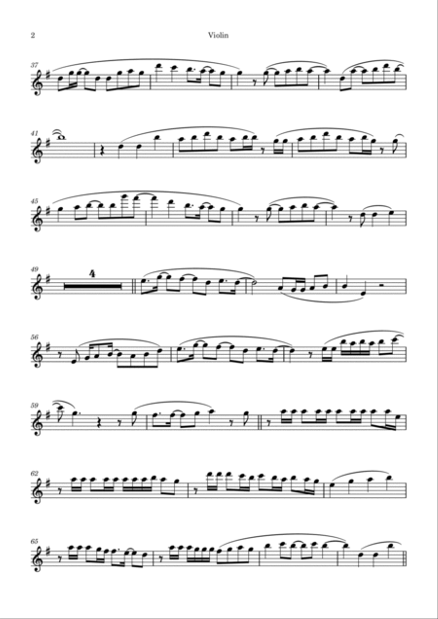 Gurenge Violin Solo scores gallery preview page 2