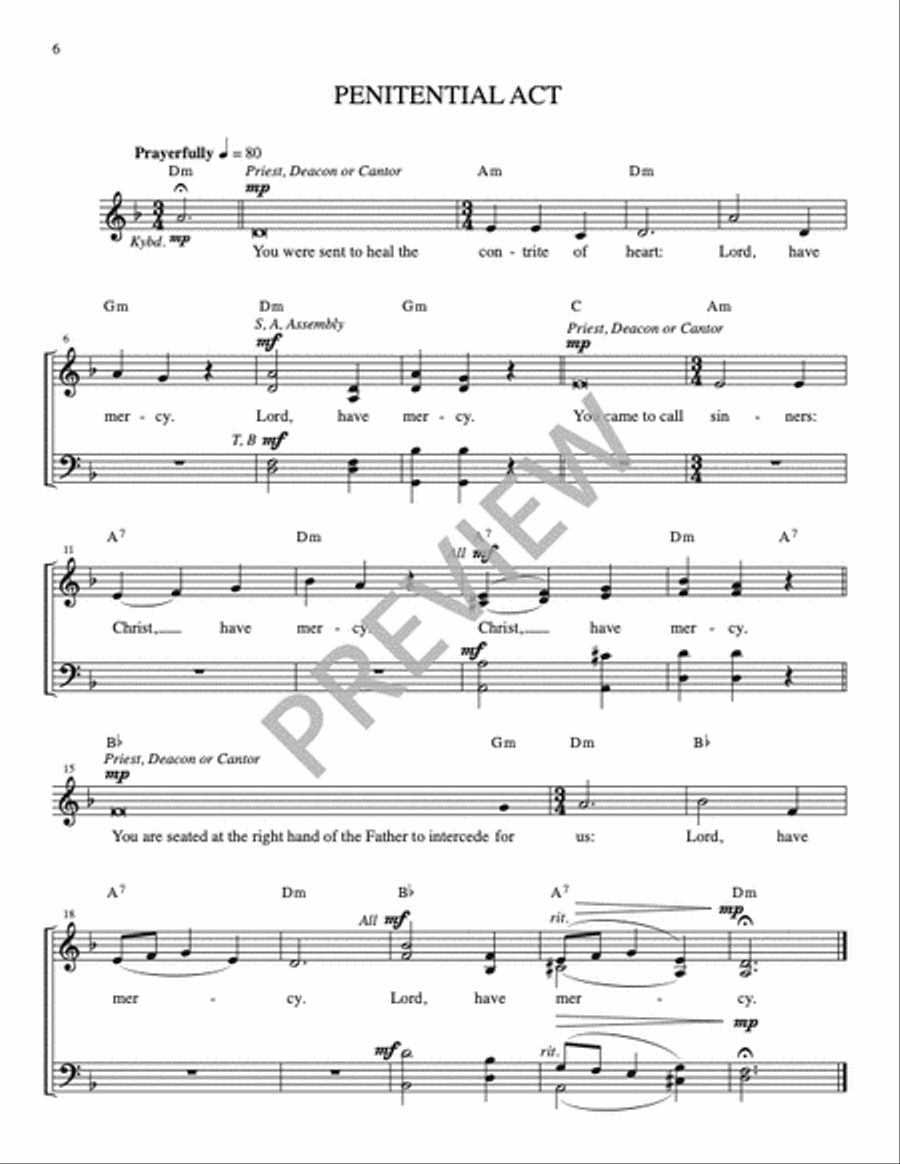 Mass of the Risen Lord - Guitar edition Guitar scores gallery preview page 7