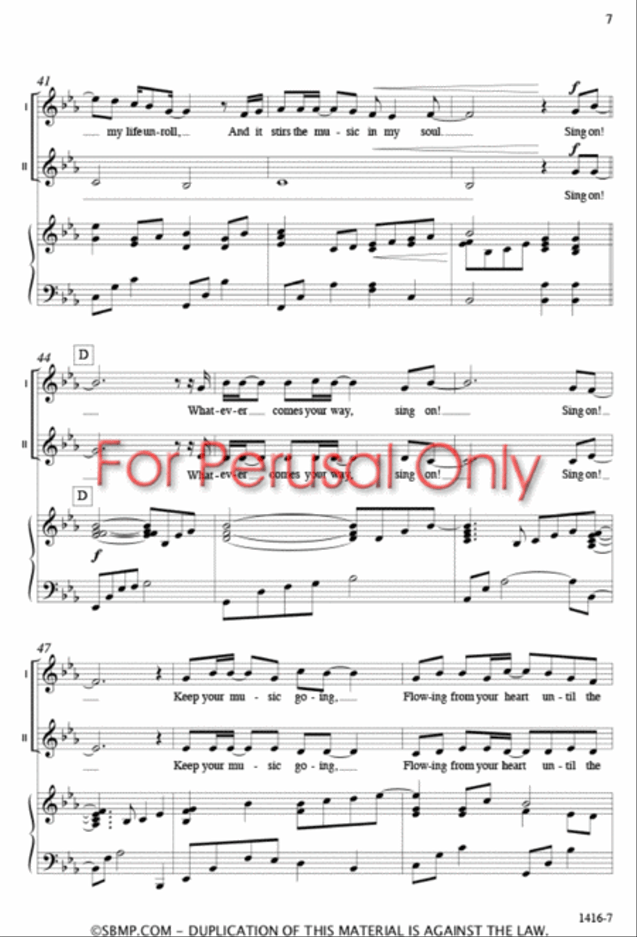 Sing On! - Two-part Octavo 2-Part scores gallery preview page 6