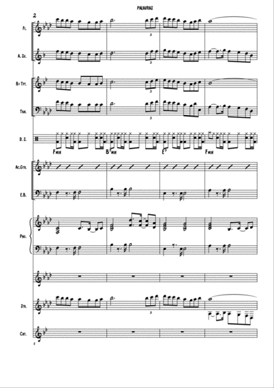 Palavras Jazz Ensemble scores gallery preview page 2