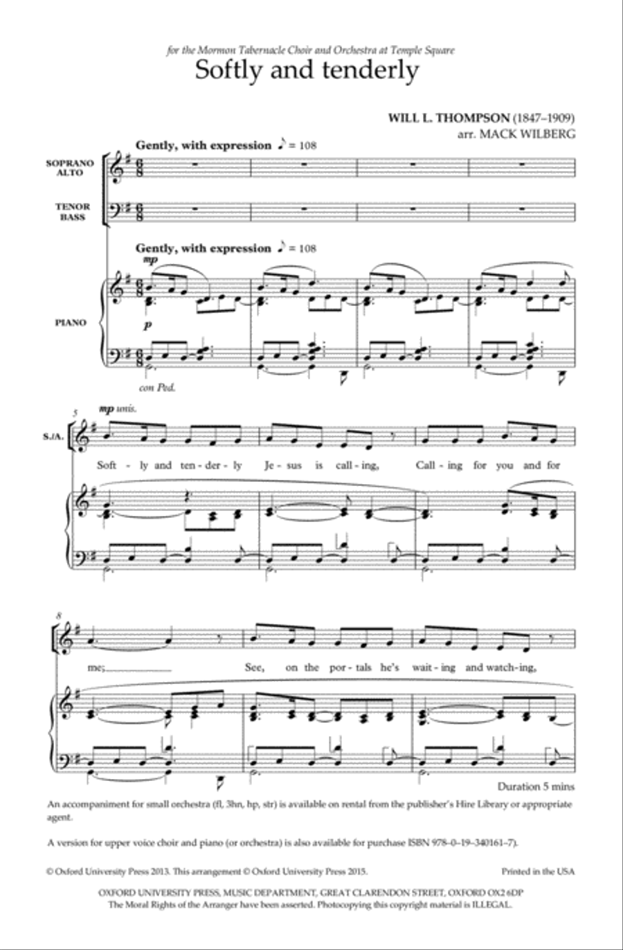 Softly and tenderly Softly and tenderly SSAA scores gallery preview page 5