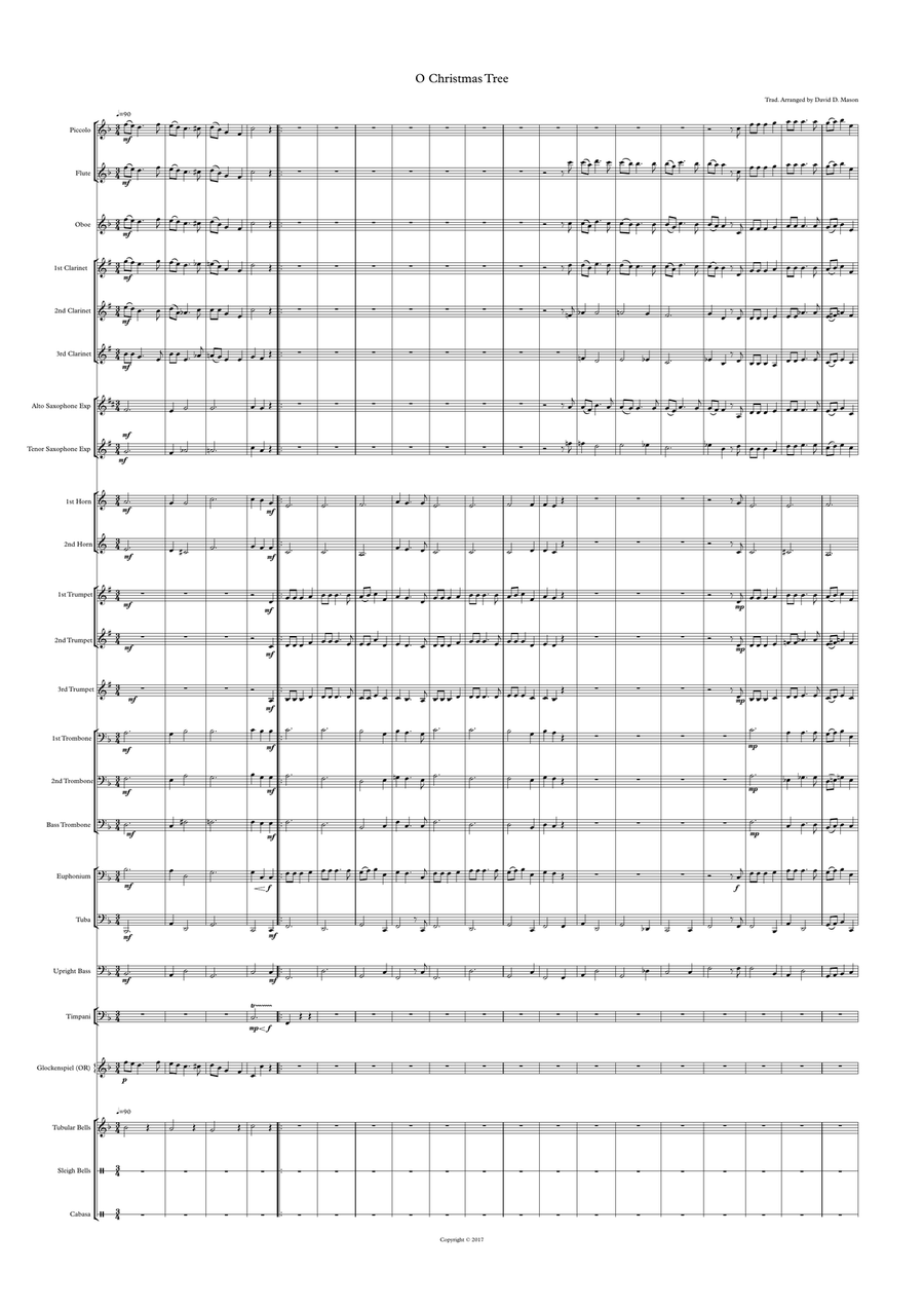 O Christmas Tree O Christmas Tree Concert Band scores gallery preview page 2