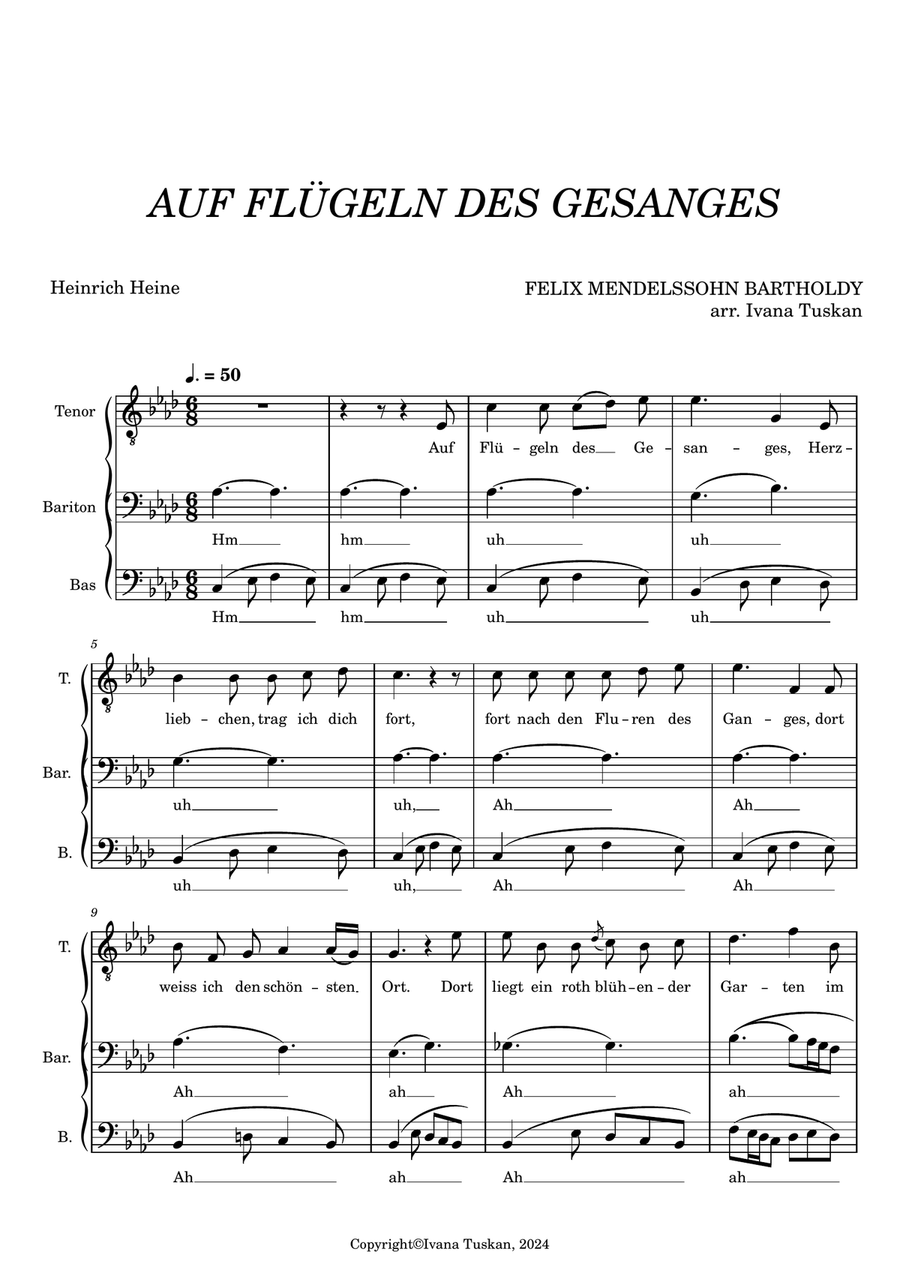 Book cover for Auf Flügeln des Gesanges