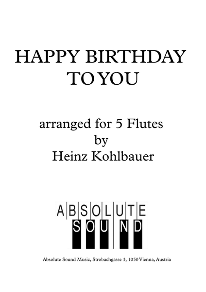 "Happy Birthday To You" for 5 C-Flutes image number null