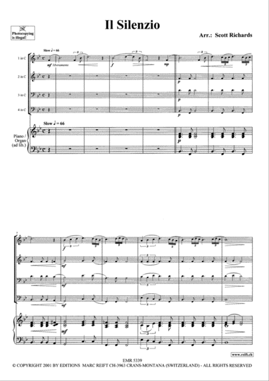 Il Silenzio Il Silenzio Concert Band scores gallery preview page 7