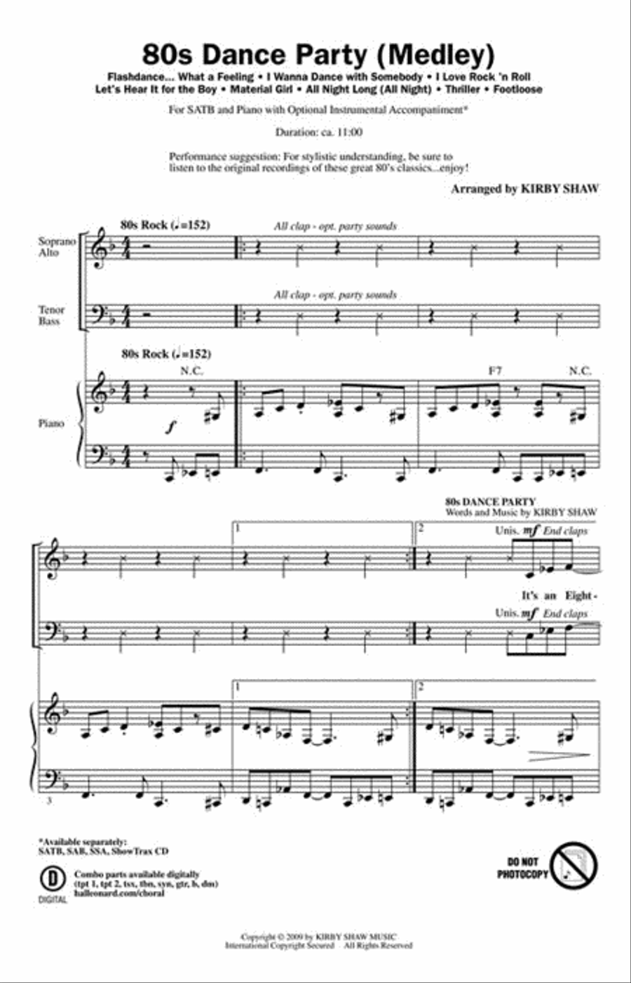 80s Dance Party Choir scores gallery preview page 2