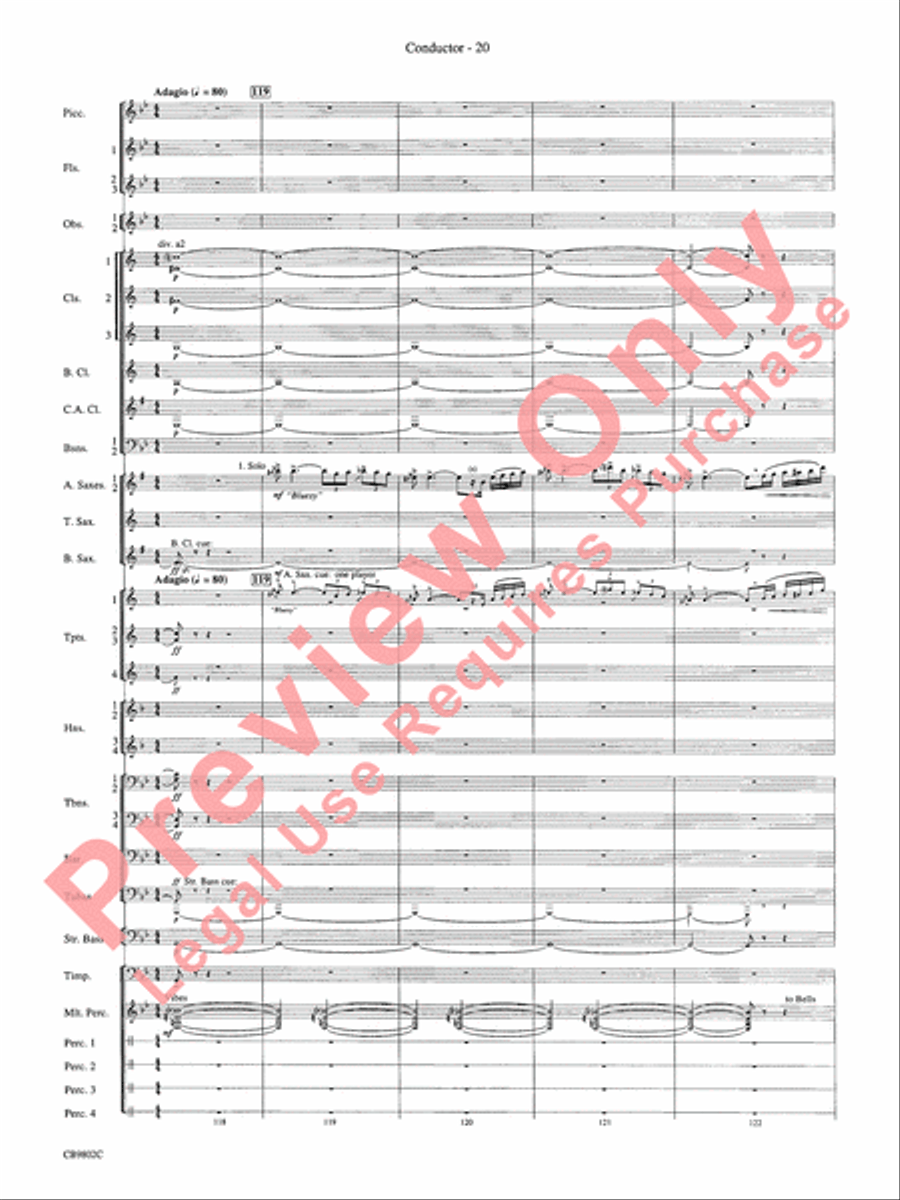 Porgy and Bess Concert Band scores gallery preview page 22