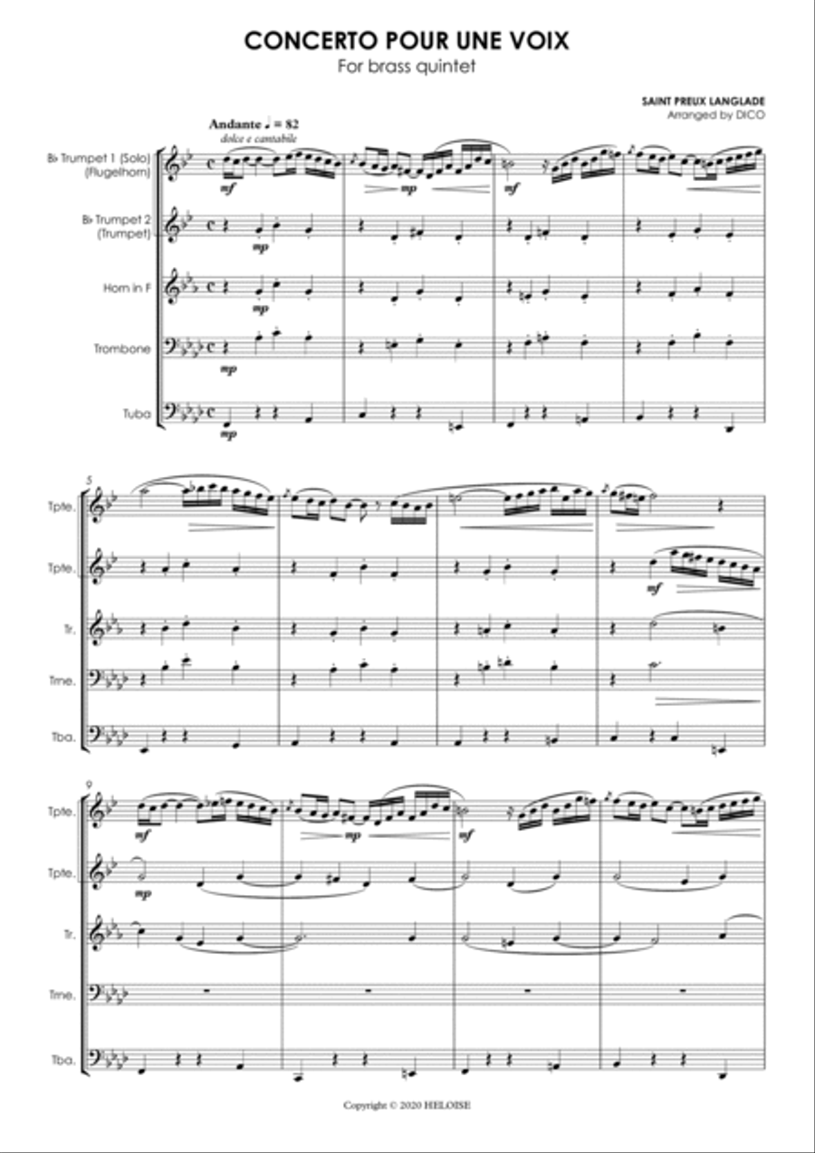 Concerto Pour Une Voix Brass Ensemble scores gallery preview page 2