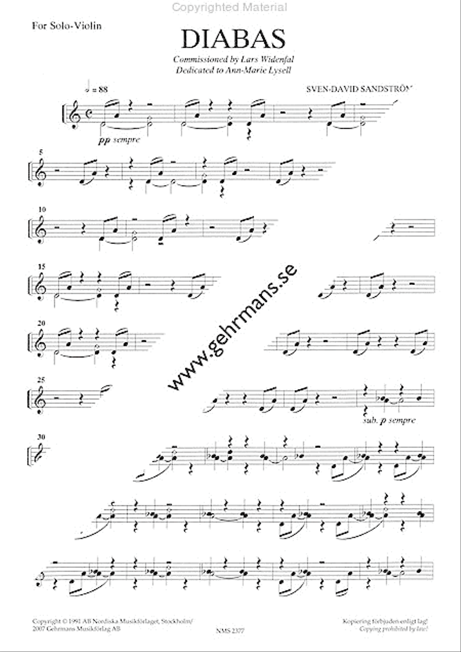 Diabas Diabas Violin Solo scores gallery preview page 2