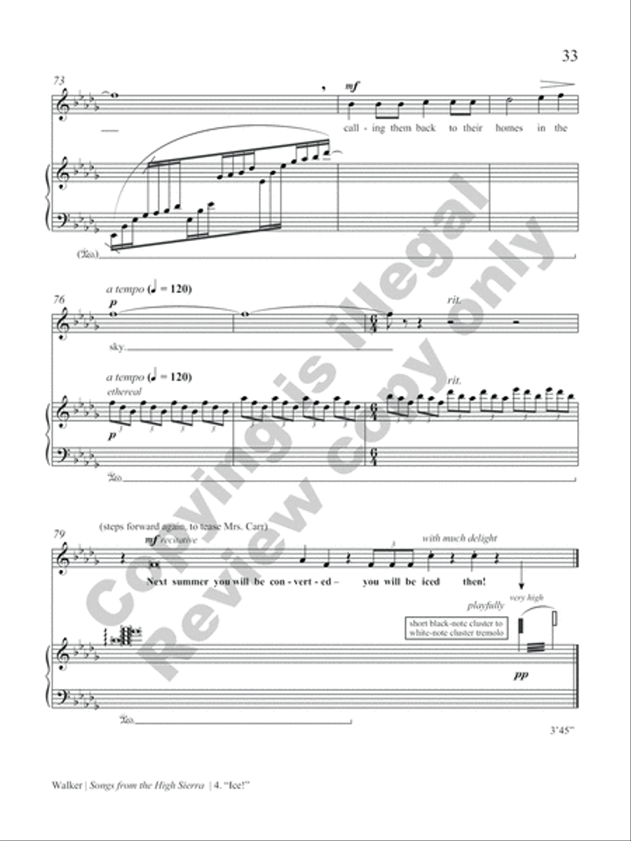 Songs from the High Sierra High Voice scores gallery preview page 17