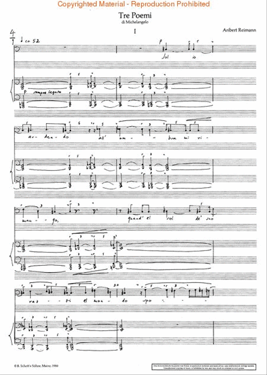 3 Poemi Di Michelangelo 3 Poemi Di Michelangelo Voice Solo scores gallery preview page 2
