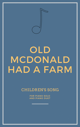 Book cover for Old McDonald Had A Farm for Piano Solo for Piano Duet