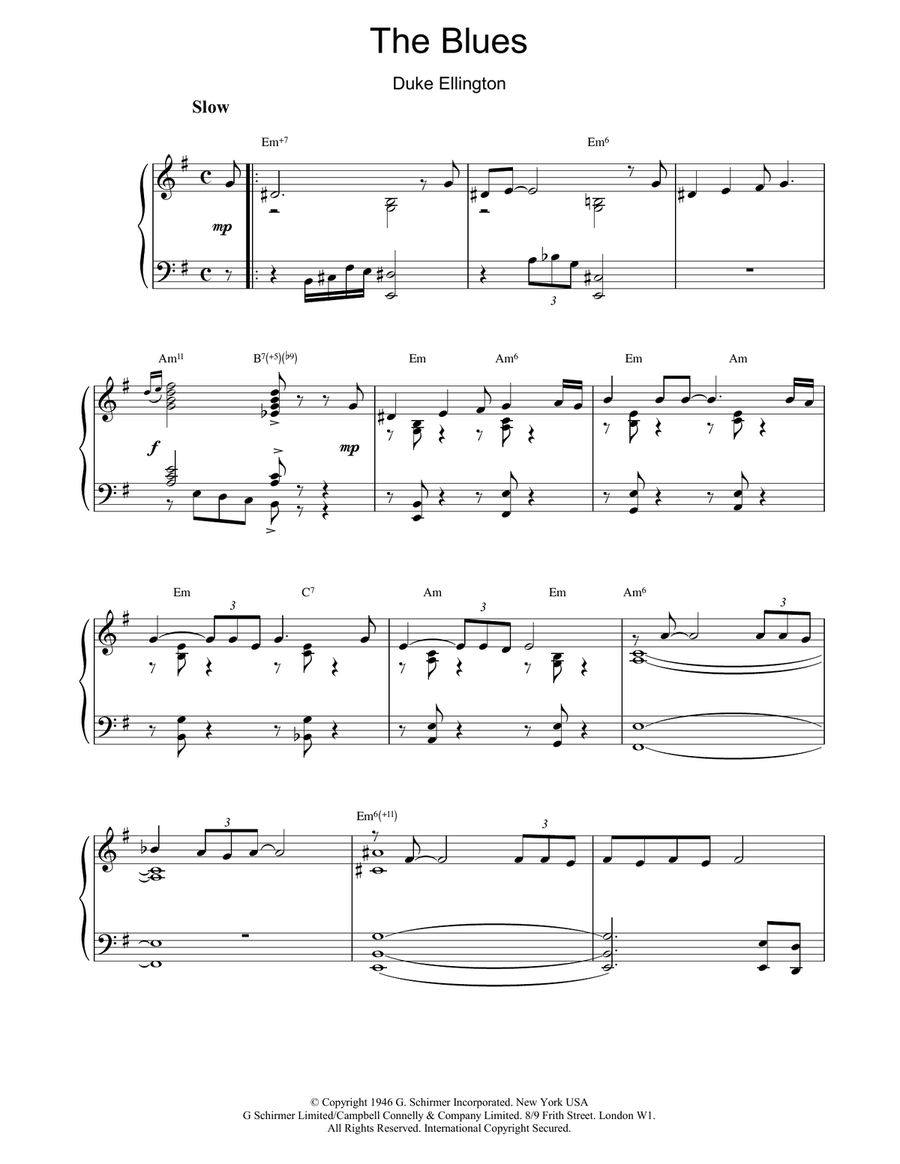 The Blues Piano Solo scores gallery preview page 1
