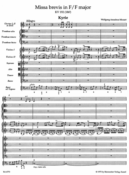Missa brevis F major, KV 192 (186f)