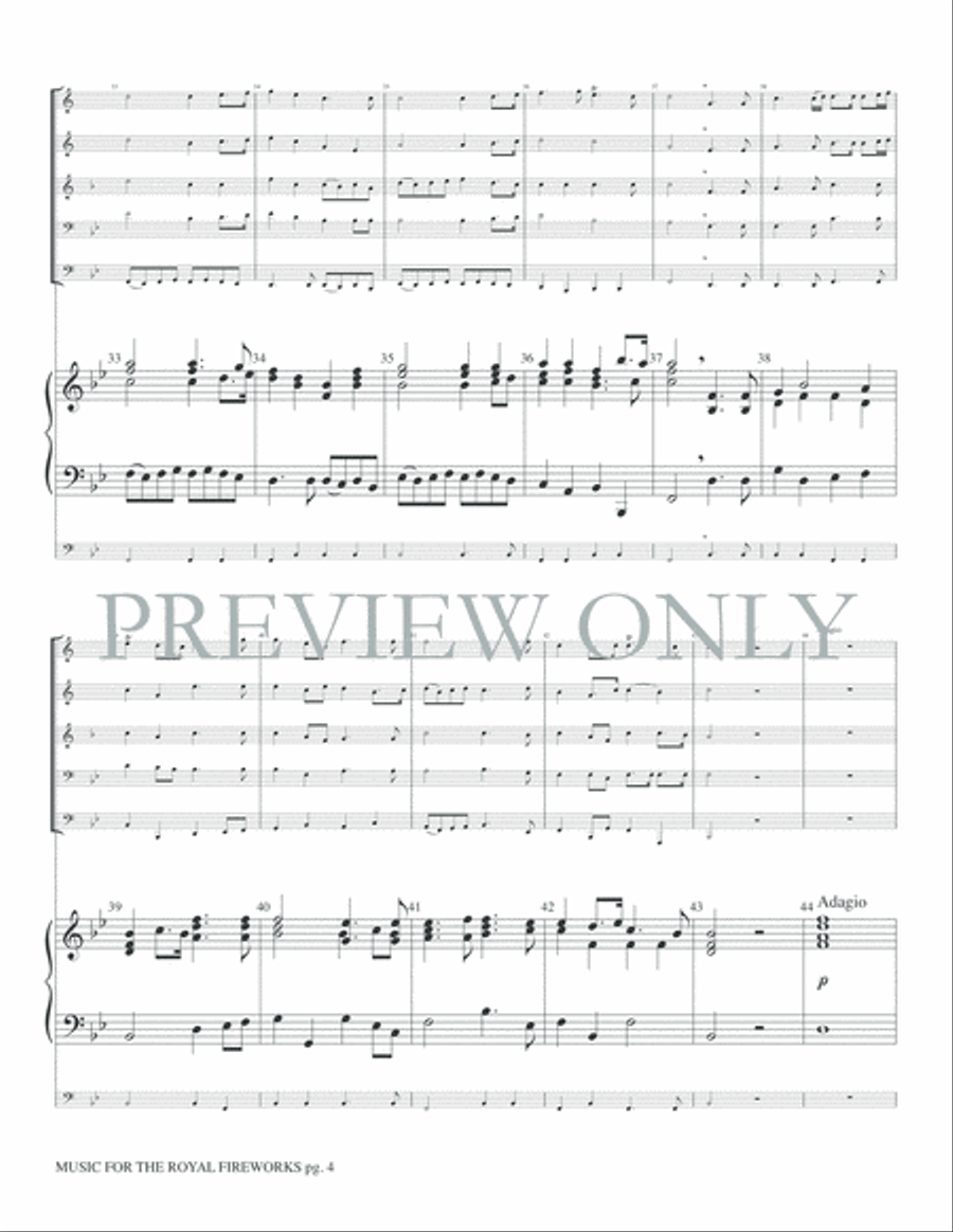 Music for the Royal Fireworks Brass Ensemble scores gallery preview page 6