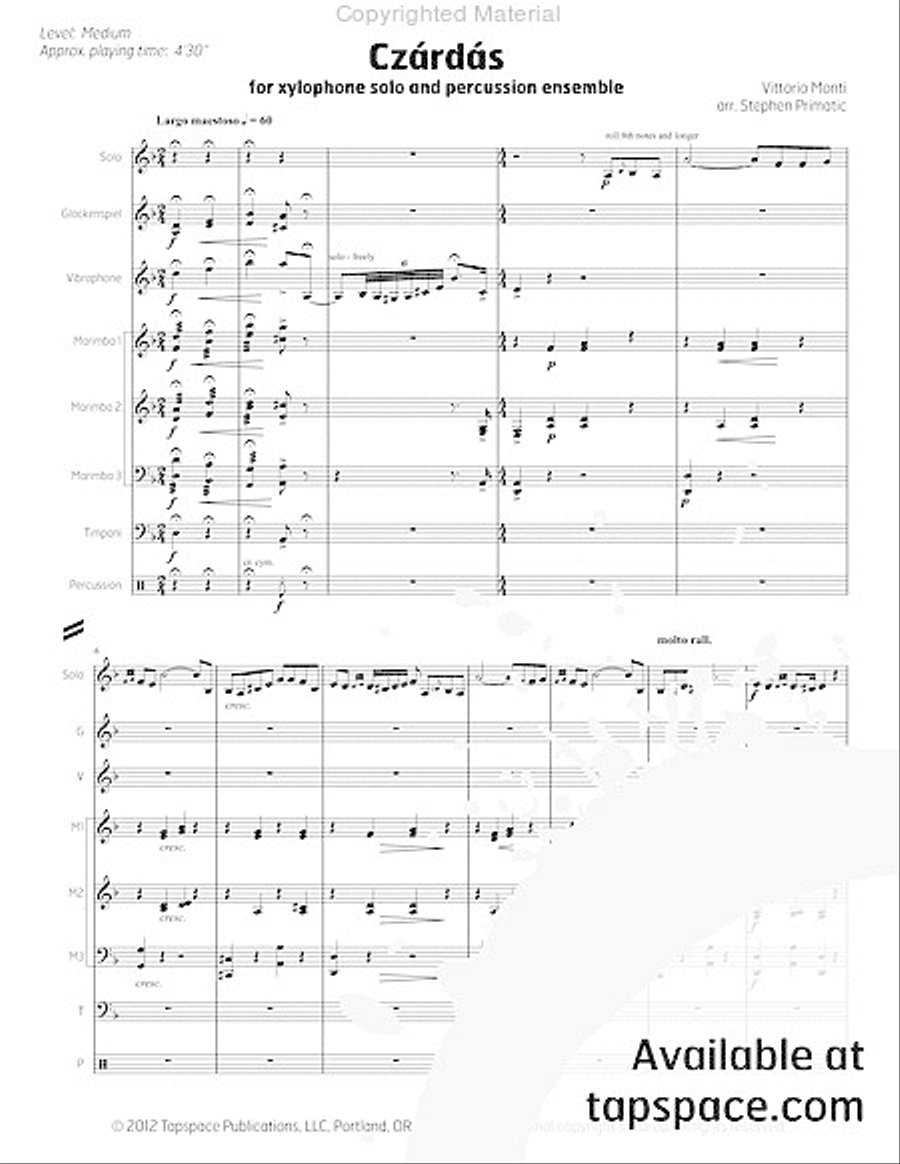 Czardas Percussion Ensemble scores gallery preview page 5