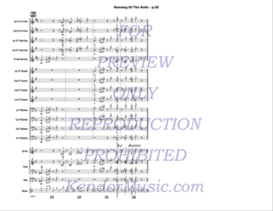 Running Of The Bulls Jazz Ensemble scores gallery preview page 21