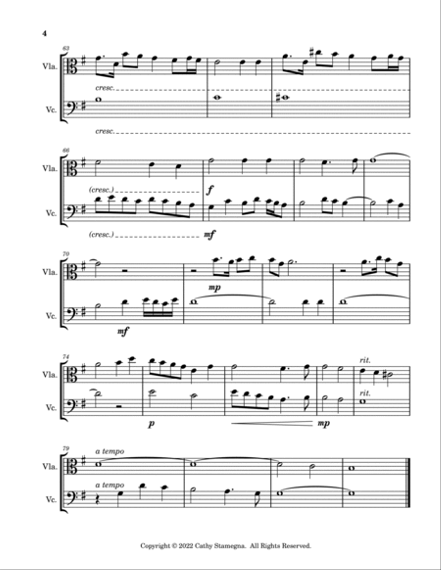 It Is Well With My Soul (Viola/Violoncello Duet) String Duet scores gallery preview page 5