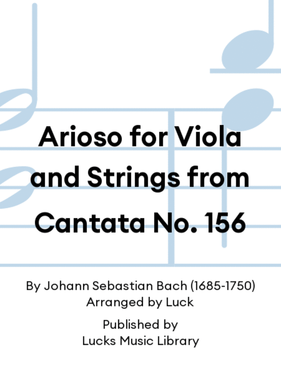 Arioso for Viola and Strings from Cantata No. 156
