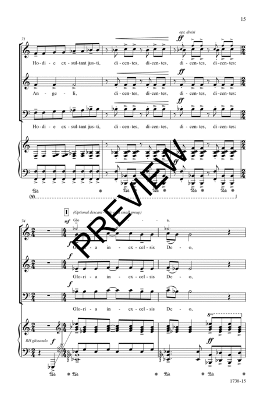 Hodie 3-Part scores gallery preview page 16