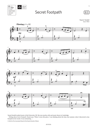 Secret Footpath (Grade Initial, list B3, from the ABRSM Piano Syllabus 2023 & 2024)