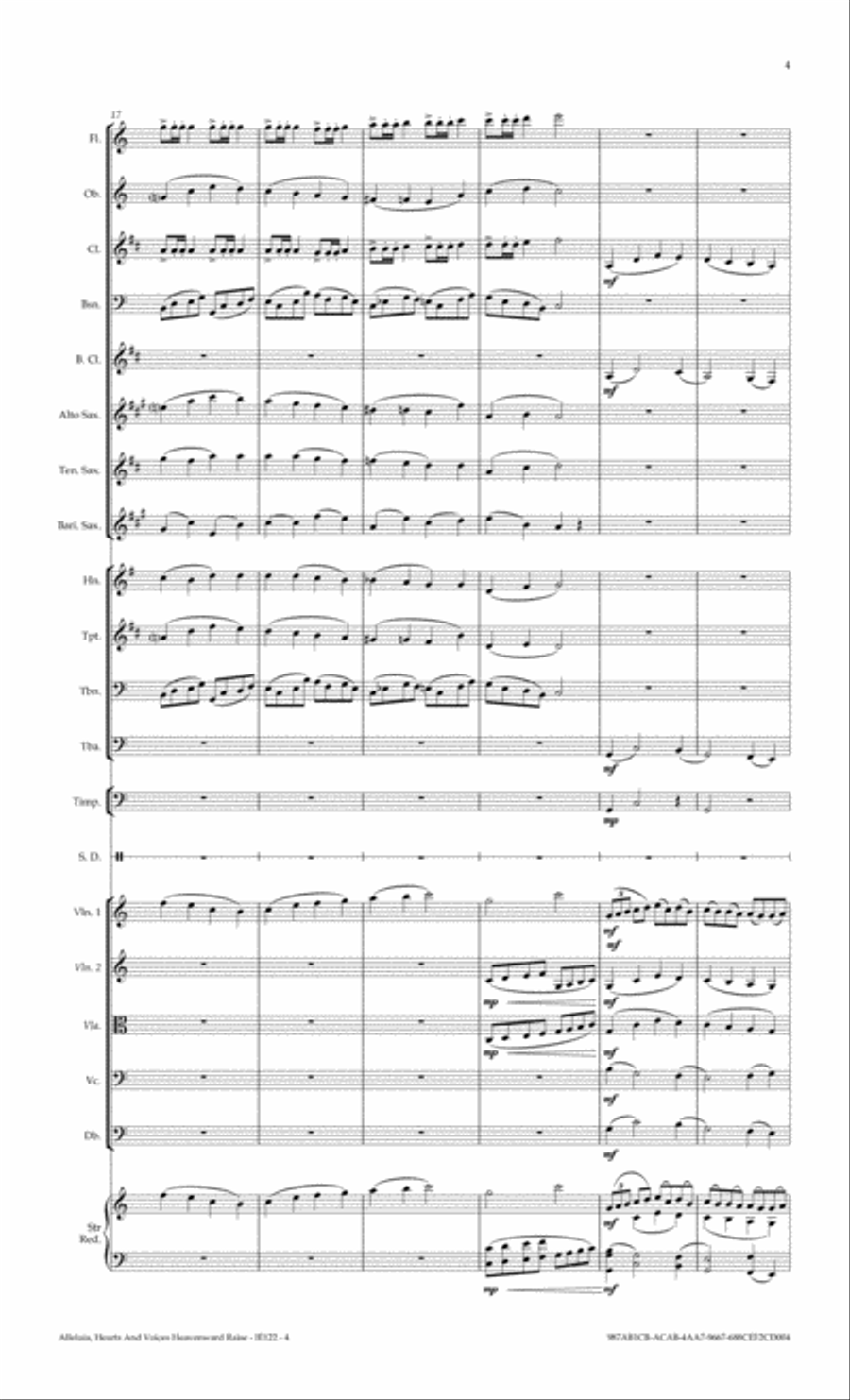 Alleluia, Hearts And Voices Heavenward Raise Full Orchestra scores gallery preview page 5