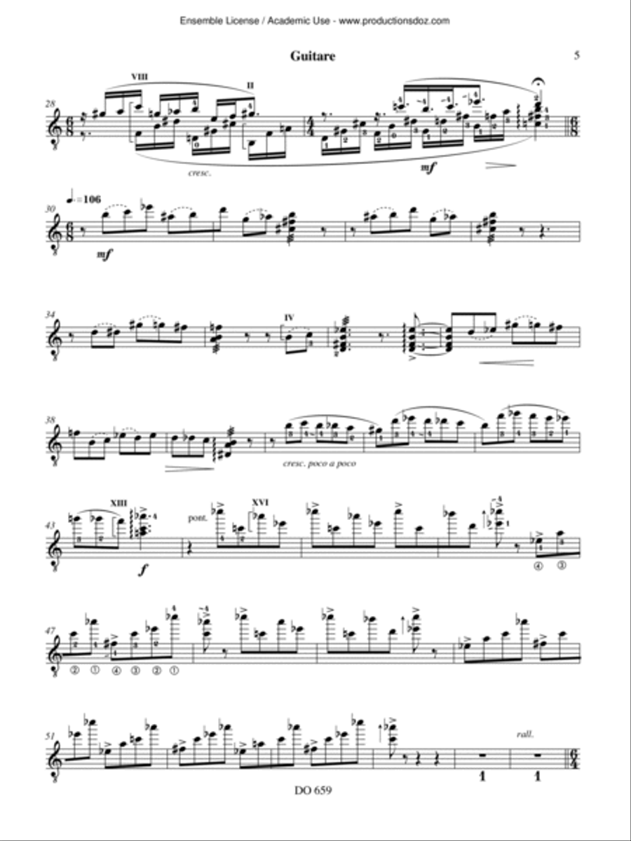 Kaleidoscope - Concerto (partie guitare) Orchestra scores gallery preview page 5